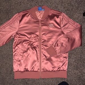 Adidas Pink Satin Bomber, Small